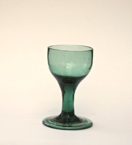 96E English or American light green wineglass c.1820
